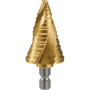 ステップドリル 3枚刃チタンコーティング 3SNMS33G 6-33mm 段数11 TRUSCO