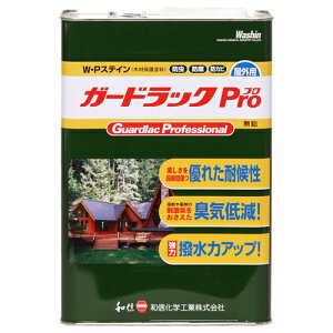 ガードラック プロ 4L 952111 オリーブ 和信ペイント 木材保護塗料 防腐 防虫 防カビ効果 撥水効果 ガーデニング建材 エクステリア木部全般 保護着色