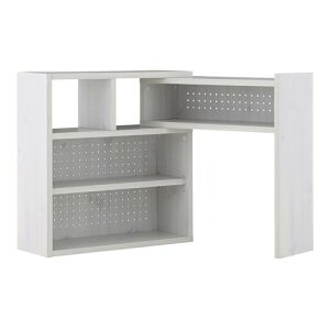 LIKE 伸縮ラック LK72-72CSR WH ホワイト W72〜130.2×D25×H72cm 4FUL ラック シェルフ 棚 伸縮 リビング収納 カウンター下収納 幅72cm 72cm 木目調 ホワイト 白