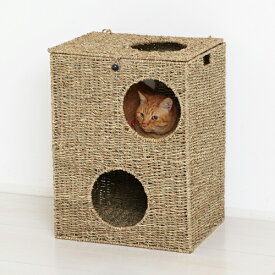 Newキャットプレイハウス 28714 kuroshio ペットハウス キャットハウス 猫 遊び 天然素材 ちぐら ネコ 犬 ナチュラル つぐら ネコハウス