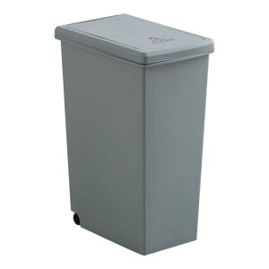 スライドオープンタイプ ゴミ箱45L SH-01-SLP45--GE グリーン 45L ホームテイスト ゴミ箱 45L ダストボックス 屋外 屋内 キャスター付き ポリプロピレン ごみ箱 分別ゴミ箱 スライドペール