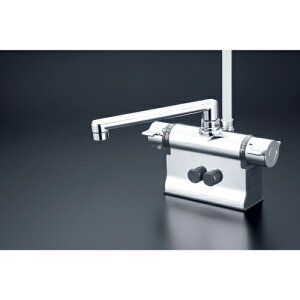 デッキ形サーモスタット式シャワー 240mmパイプ付(撥水) KF3011ZTR2HS KVK 水栓 水道用品 浴室用品 住宅設備 サーモスタット シャワー