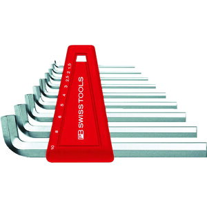 ショートヘッド六角棒レンチセット 2210H10CN PBスイスツールズ ボールポイント六角棒レンチ