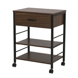 キッチンワゴン キャスター付き スリム 作業台 ラック UNI-0013-BKBR ブラック×ブラウン JKプラン 食器棚 レンジ台 調理台 電子レンジ トースター 炊飯器 ペットボトル 白 ホワイト ブラウン 一