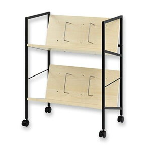 【法人限定】木製ファイルワゴン2段ブラック FWG02BK ブラック 木製 アスカ オフィス オフィス用品 収納 ワゴン デスクワゴン ファイル 書類