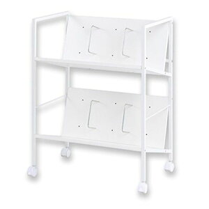 【法人限定】木製ファイルワゴン2段ホワイト FWG02W ホワイト 木製 アスカ オフィス オフィス用品 収納 ワゴン デスクワゴン ファイル 書類