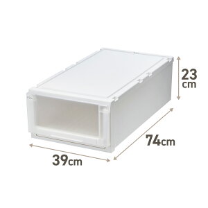 【4個セット】 フィッツケースアドバンス 74-39M ホワイトクリア M Fits 4904746156815 収納ケース クローゼット収納 押し入れ収納 衣替え 小物整理 引出収納 衣類収納