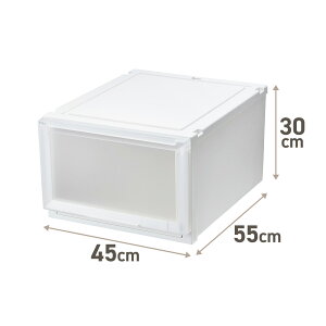 【3個セット】 フィッツケースアドバンス 55-45L ホワイトクリア L Fits 4904746155153 収納ケース クローゼット収納 押し入れ収納 衣替え 小物整理 引出収納 衣類収納