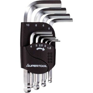 ボールポイント六角棒レンチ(9本組)1.5〜10mm HKSB9S 1.5〜10mm スーパー