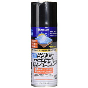 水性シリコンカラースプレー 300ml つや消しブラック カンペハピオ