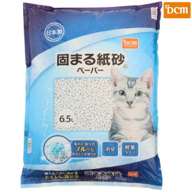 猫砂 固まる紙砂 6.5L 6.5L DCM 消臭 抗菌 流せる 燃えるごみ 燃やせる 固まる 軽量 ねこ砂 ネコ砂 猫トイレ 処理簡単