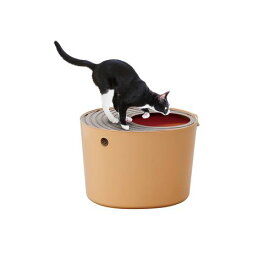猫 トイレ フルカバー スコップ付き 上から猫トイレ PUNT-530 オレンジ アイリスオーヤマ