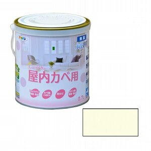 インテリアカラー屋内カベ用 0.7L アイボリー アサヒペン