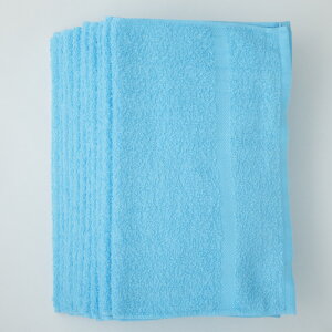 国産200匁カラーフェイスタオル12枚入り ブルー 東進