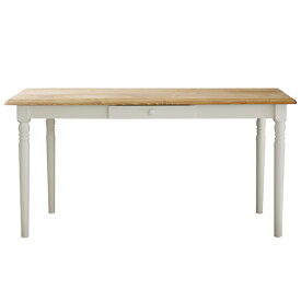 ダイニングテーブル フィンネル 140cm幅 138738 ホワイト/ナチュラル ダイニングテーブル mam