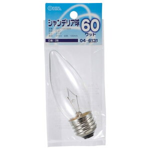 シャンデリア球 60W E26 クリア LB-C7660-C OHM