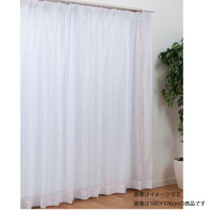 �ԕ����[�X�J�[�e�� 2���� �z���C�g 100×198cm DCM