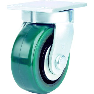 超重高荷重用キャスター 自在 耐湿ウレタン車輪 TUSH100KPL 車輪径:100mm TRUSCO