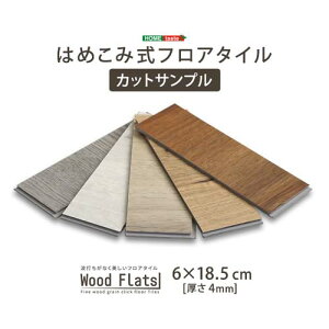 はめこみ式フロアタイルカットサンプル FJT-CS--SBO シャビーオーク シャビーオーク W18.5xD6xH0.4cm ホームテイスト フロアタイル カットサンプル 床暖房対応 ホットカーペット対応 防水 抗菌 は