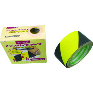 蛍光ノンスリップテープ 50mm×3m イエロー/ブラック LKST50 日東エルマテ