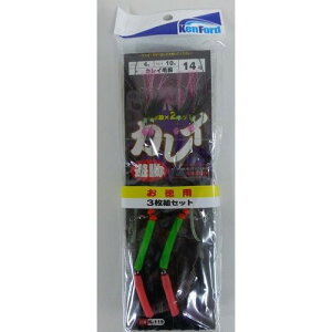 カレイ遊動毛針仕掛3枚組 14号 K-119 14号 (有)ケンフォード