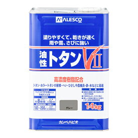 油性 トタンVII 14kg グレー カンペハピオ トタン ペンキ 塗料 屋根 屋根用塗料 トタンペンキ トタン用塗料 防サビ 高耐久 高耐候 全6色 つやあり 屋外用