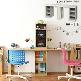 witsシリーズ コンパクト ツインデスク ラック ＆ ラック セット FWD-0001SET-WH ホワイト JKプラン
