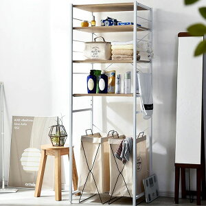 スチールゴミ箱上ラック 幅60cmタイプ 00-285 ナチュラル ナチュラル ワイエムワールド レンジ台 大型レンジ対応 ゴミ箱 収納 キッチンラック キッチンボード レンジラック オープンラック 収