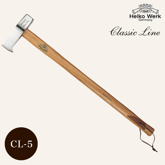 HELKO社製 CLASSIC LINE マーク5（斧）ブレード保護カバー付 CL-5  手の平に吸いついてくるようなグリップで高級感のある斧です 薪割り・丸太割り・樹木伐採・DIY・キャンプ・アウトドア・農具・園芸 工具