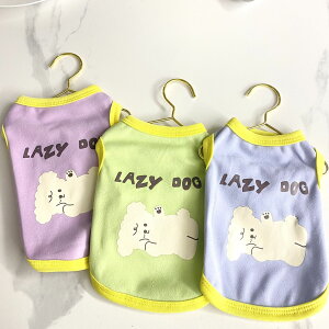 犬 春夏秋服 ドッグウェア 猫服 犬洋服 夏 春 可愛い三色 オシャレ 軽い 熊柄 クマ 通気 犬用 タンクトップ 袖なし インスタ映え 抜け毛防止 お揃え チワワ ダックス トイプードル マルチーズ