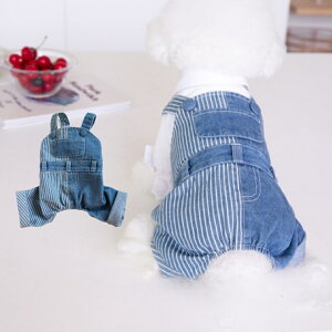 犬服 春夏秋冬 つなぎ ドッグウェア デニム オーバーオール 着丈調節可能 オールシーズン サロペット 繋ぎ洋服 ズボン 重ね着 柔らかい 綿質 マジックテープ 着せやすい おしゃれ オシャレ