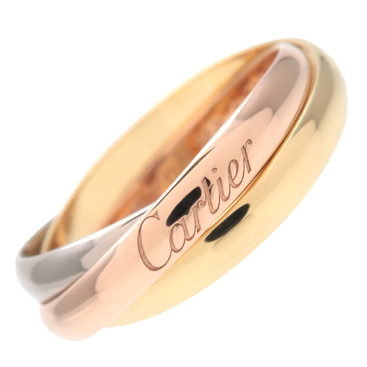 楽天市場】Cartier カルティエ トリニティ リング SM #50(10号) K18 