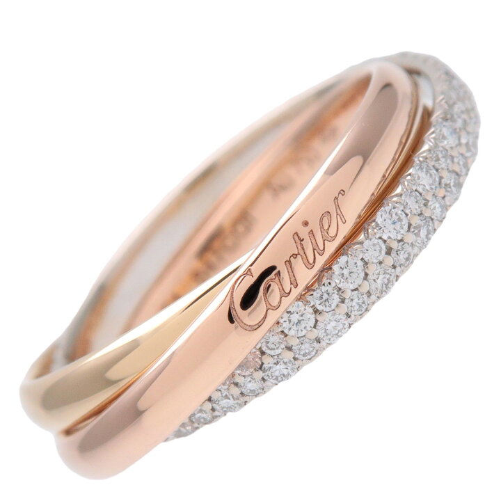 楽天市場】Cartier カルティエ トリニティ パヴェ ダイヤ リング SM 