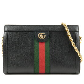 GUCCI グッチ オフィディア GGスモール レザー 斜め掛け チェーンショルダーバッグ ブラック 黒 503877 ブランド バッグ 鞄【中古】【超美品】【送料無料】【返品可】