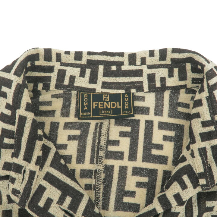 楽天市場】FENDI フェンディ ズッカ ポリエステル100％ シースルー  
