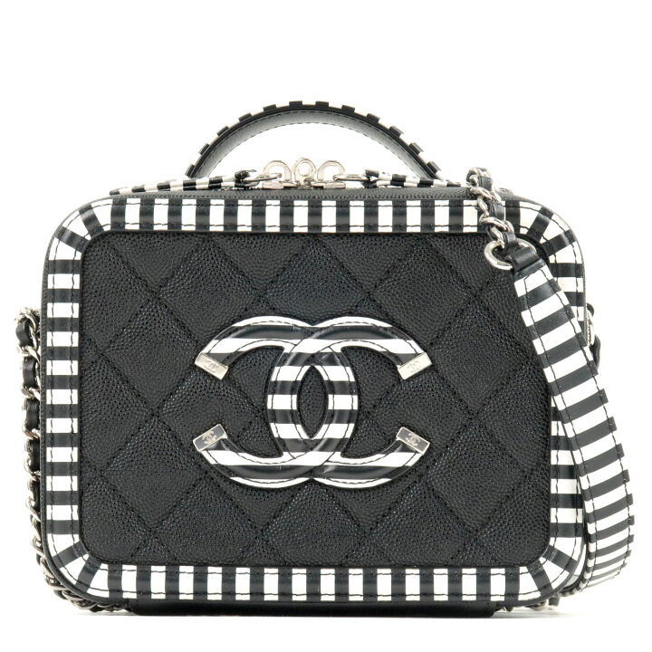 楽天市場】CHANEL シャネル CCフィリグリー キャビアスキン バニティ 