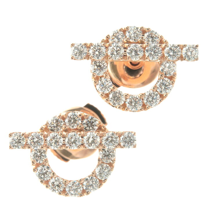 楽天市場】HERMES エルメス フィネス ダイヤ ピアス 0.92ct K18PG  