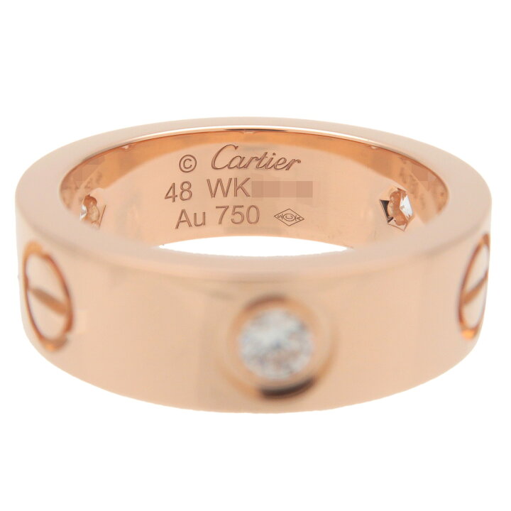 楽天市場】Cartier カルティエ ラブ リング ハーフダイヤ #48(8号 