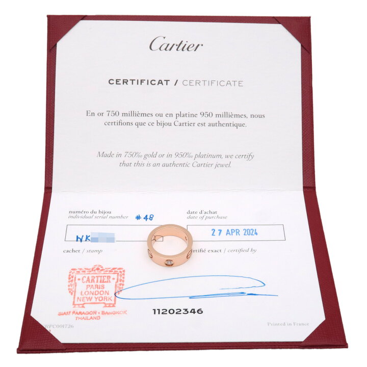 楽天市場】Cartier カルティエ ラブ リング ハーフダイヤ #48(8号 