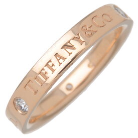 Tiffany&Co. ティファニー フラットバンド リング 3Pダイヤ 8.5号 K18PG 750PG ピンクゴールド ブランド ジュエリー アクセサリー 指輪【中古】【新品仕上げ済み】【送料無料】【返品可】