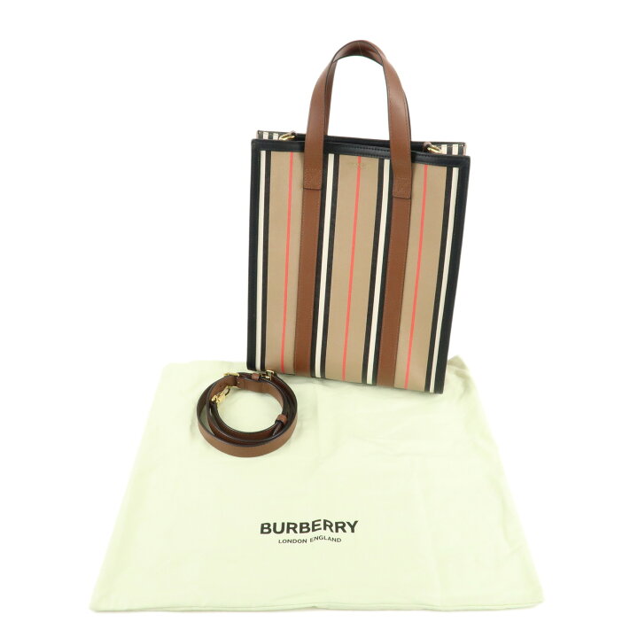楽天市場】BURBERRY バーバリー PVC レザー アイコンストライプ 2WAY 