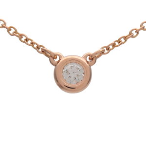 Tiffany&Co. ティファニー バイザヤード 1Pダイヤ ネックレス K18 750PG ピンクゴールド【中古】【