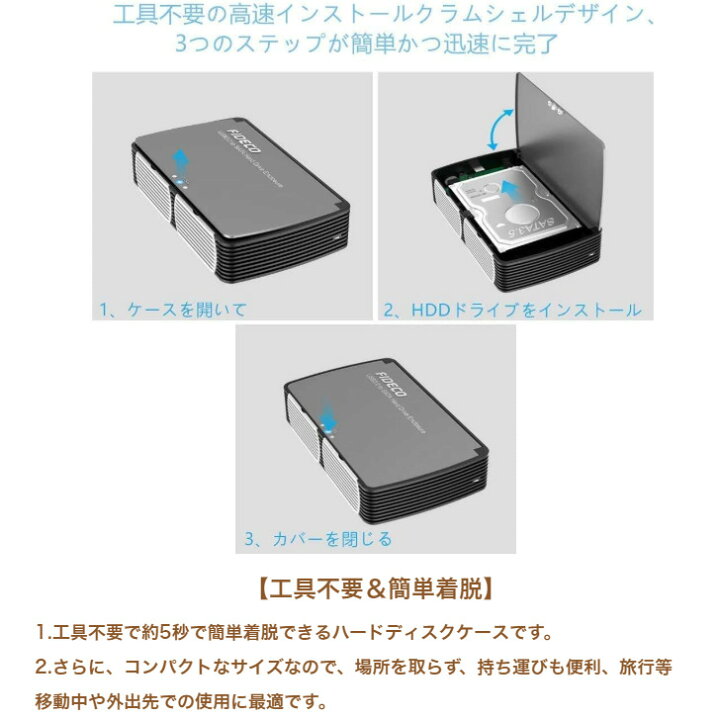 楽天市場】hdd ケース 3.5インチ ハードディスク ケース 16tb FIDECO 
