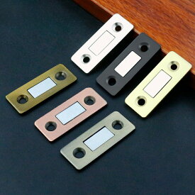 マグネットキャッチ 1組 ドアキャッチ ドア止め金具 家具扉 戸棚 引き戸 DIY 両面テープ ネジ 磁力 磁石 便利