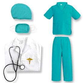 コスプレ 医者 衣装 6点セット キッズ用 白衣 医者 医師 コスプレ衣装 仮装 ハロウィン コスチューム コスプレ衣装 男の子 男の子 コスプレ服 ナース服 可愛い こども 子ども 子供用 お医者さん 衣装セット 聴診器付き キャラクター こすぷれ 大きいサイズ イベント 送料無料