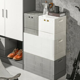 収納ボックス グリッドコンテナ スタンダード 20L/38L 折り畳み フタ付き 収納ケース 収納 ボックス おしゃれ スタッキング アウトドア キャンプ チェア スツール おもちゃ箱 衣類収納 おりたたみ 収納スツール グリッドッコンテナー グリーン グレー ホワイト