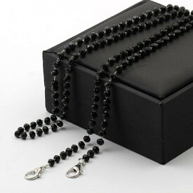 マスク用品 ビーズ マスクストラップ 【ブラックorホワイトorレッド】 選べる3種類 ネックストラップ メガネストラップ メガネ 眼鏡 老眼鏡 サングラス カラフル 便利 ネックストラップ