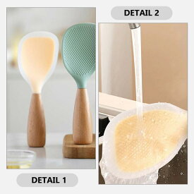 ご飯 しゃもじ シリコン 立て ご飯 ヘラ 付き ノン スティック ご飯 スプーン しゃもじ ご飯 クッカー スプーン 取り分け スプーン ご飯 ポテト サーバー スパチュラ キッチン 作品 用 ご飯、じゃが芋 オレンジ