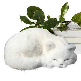 猫のぬいぐるみ - 本物そっくりの動物のぬいぐるみ、リアルな猫の置物 |ぬいぐるみ動物のかわいい猫のおもちゃ、模擬ソフトキティぬいぐるみ愛らしい猫の人形幼児、子供、机、リビングルーム、プレイルーム用