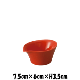 赤フィット片口鉢　赤い陶器磁器の食器　おしゃれな業務用洋食器　お皿小皿深皿